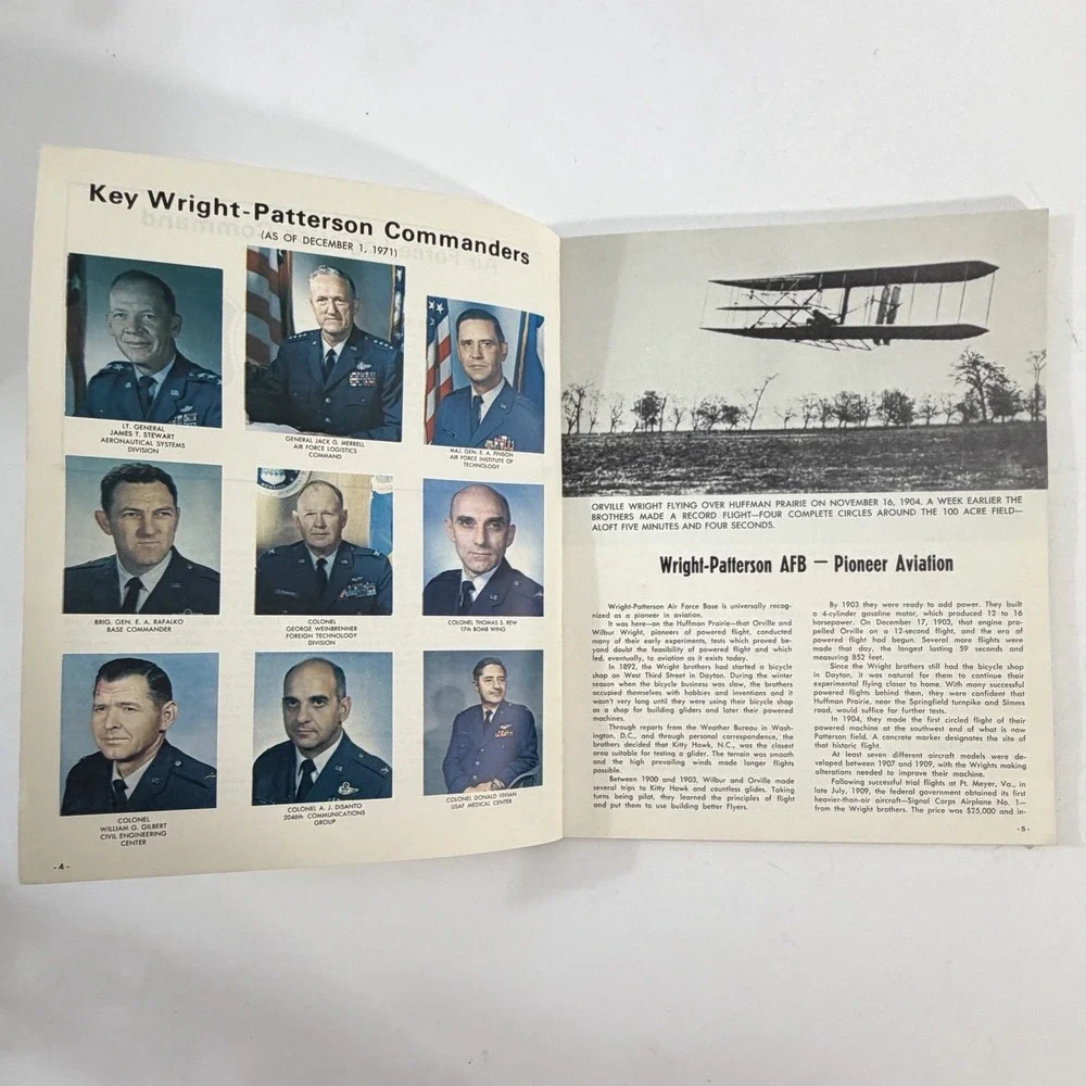 1972 Wright-Patterson AFB 25th Anniversary Directory Guide USAF Dayton Ohio VTG
